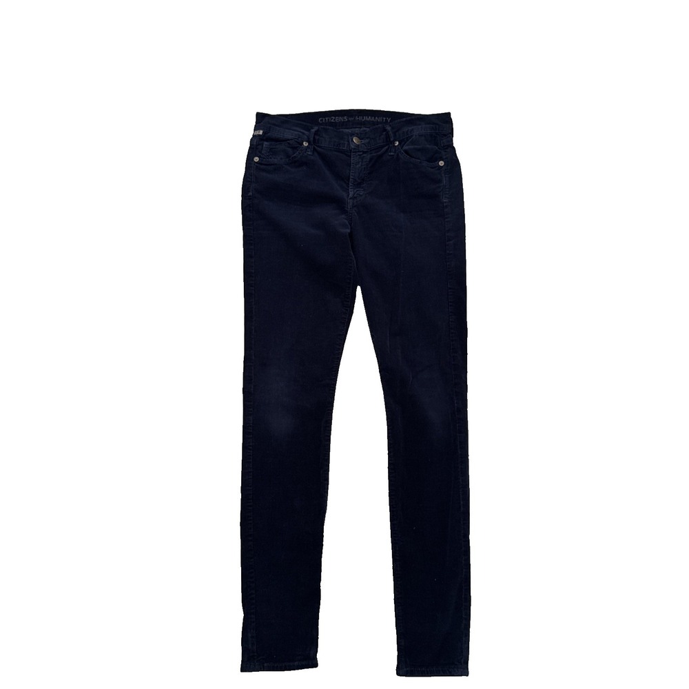 Citizens of Humanity Avedon Low Rise Skinny‎ Corduroy Pants Royal Blue Sz 29x 32